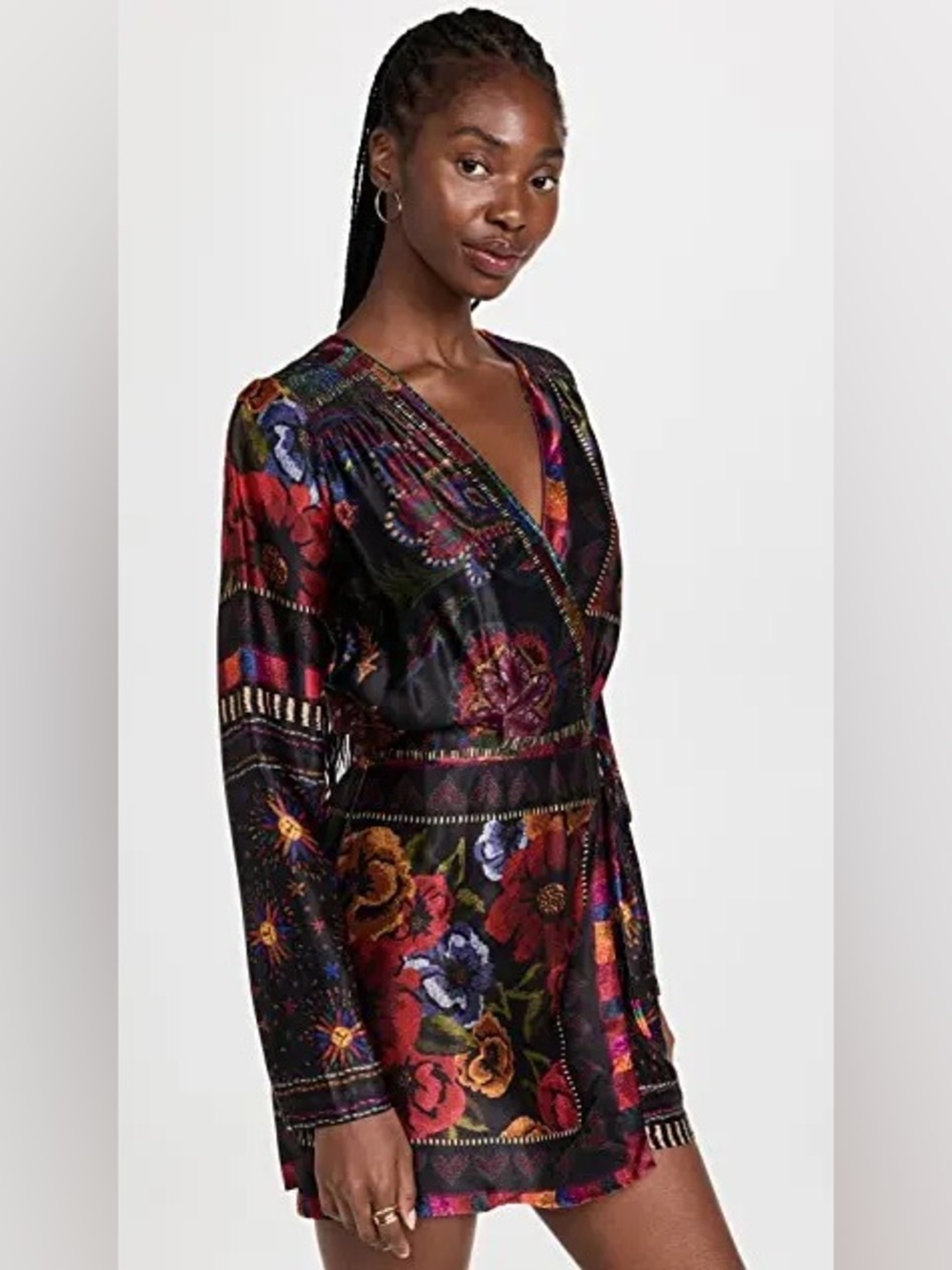 NWT Farm Rio Mixed Scarves Mini Dress XS